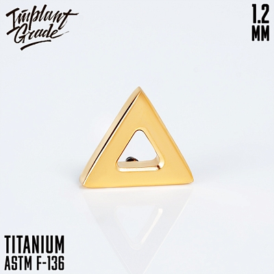 Накрутка Hollow Triangle Gold 1.2 мм